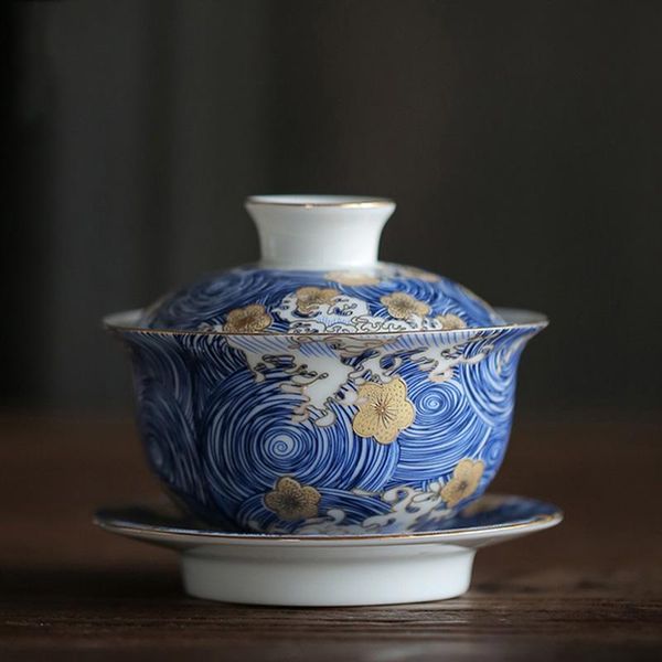 

tangpin цвет эмали керамические gaiwan чайная ручной фарфор чашка chawan китайский kung fu tea set 150мл jllzra ffshop2001