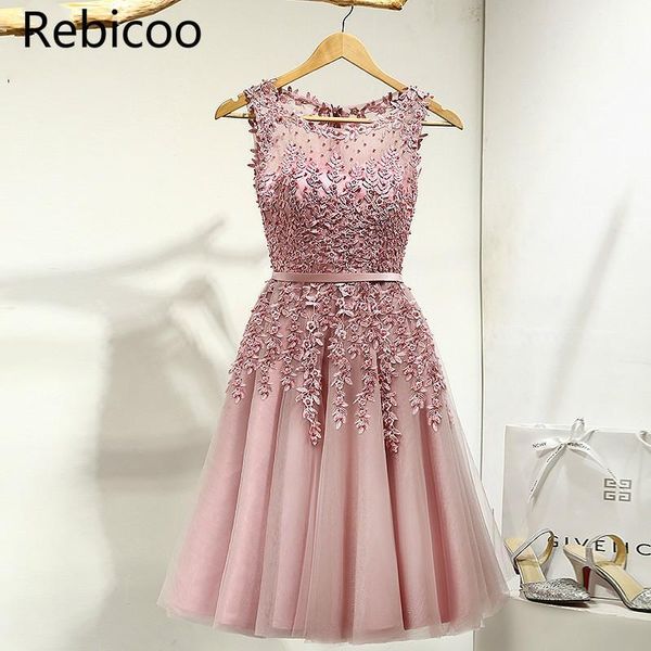 

casual dresses sell elegant knee length women girls appliques beads formal party pink red light blue, Black;gray