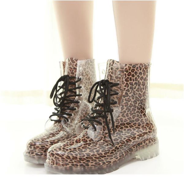 

waterproof women's boots transparent rubber rain boots high help non-slip wear-resistant rain boots candy co bbydlc