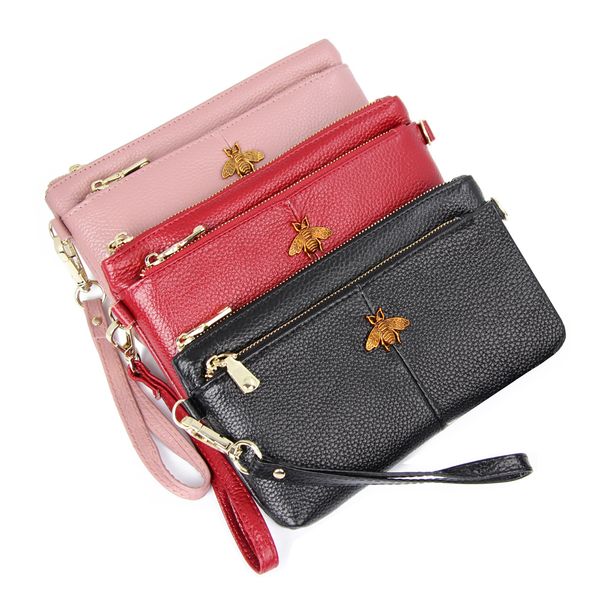 

inch girls women for soft genuine leather purse fashion zipper multi phones female fit holder organizer card f rwvlv