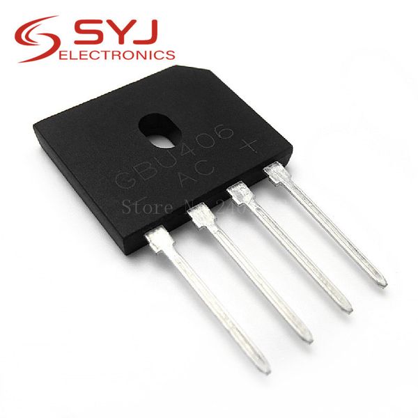 

10pcs / lot gbu406 gbu 406 gbu-4 sip-4 4a 600v in stock