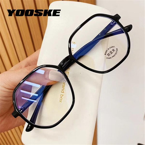 

sunglasses yooske blue light blocking computer glasses men tr90 irregular fake eyeglasses frames women gaming eyewear myopia frame, White;black