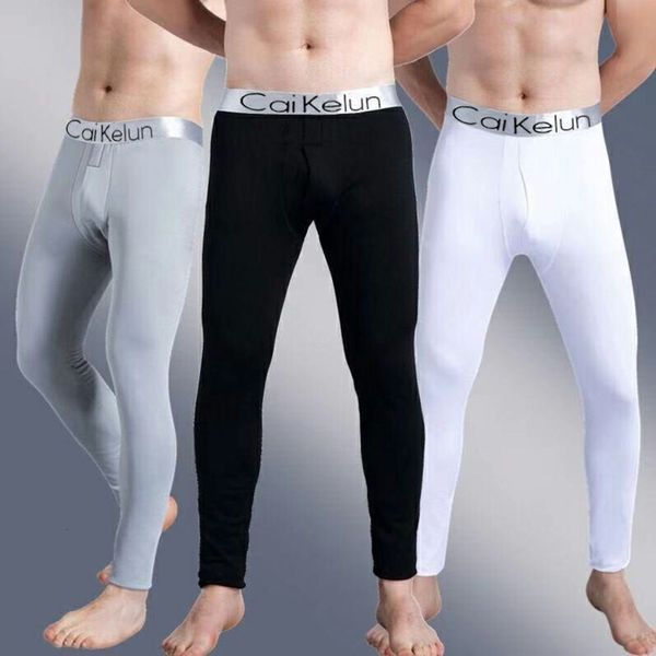 

optional with or without cashmere]men's student's slim fit one piece warm pants autumn and winter big size, Black;white