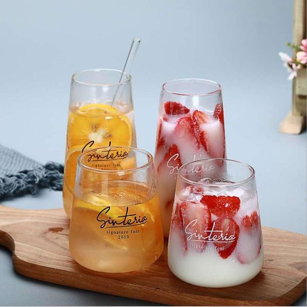 

simple high body other drinkware single layer borosilicate glass nordic style cold drink juice cup p cups