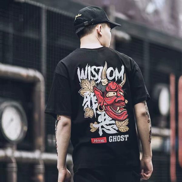 

personalized print 5-sleeve t-shirt summer new round neck half t men's handsome short sleeve casual top, White;black