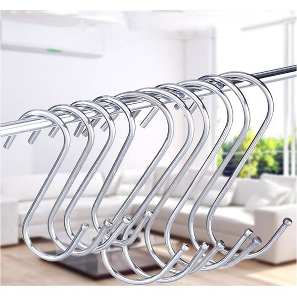 

s shape metal hanging hooks household 7cm 9cm storage hook trade show store products hanger bathroom racks kitchen hooks bh1877 tqq