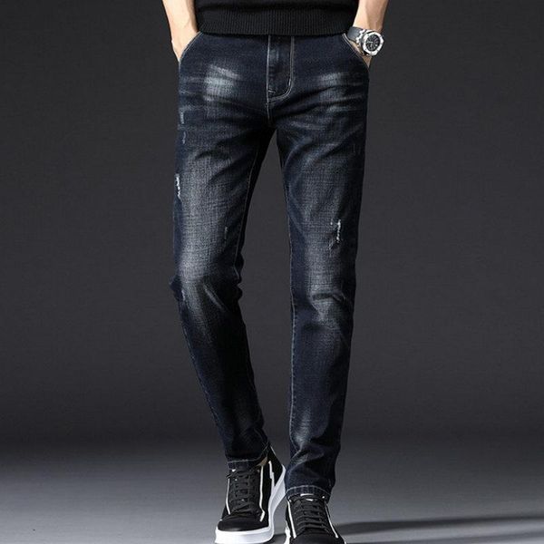 

new style 2020 fashion spring popular man solid solid jeans 1448, Blue