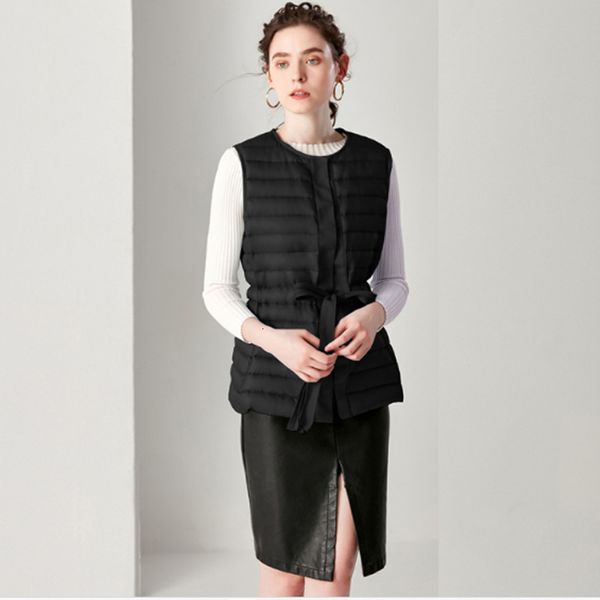 

female grey/pink/black/sky blue waistcoat sleeveless jacket coat winter ultra light white duck down vest slim warm vest women
