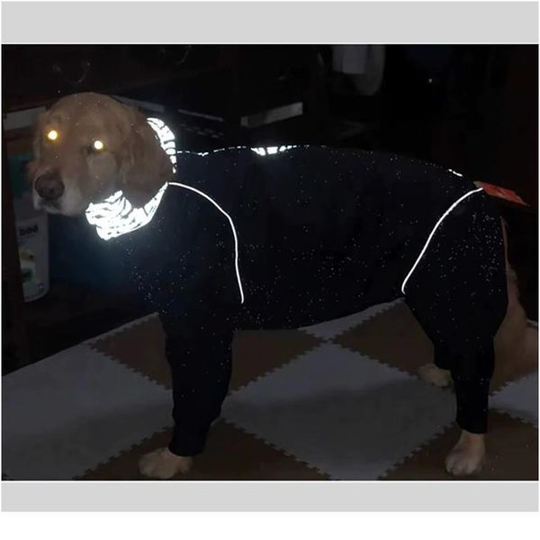 

pet big dog raincoat jumpsuit waterproof breathable clothes for medium large girl dogs rain coat french bulldog labrad bbyodx