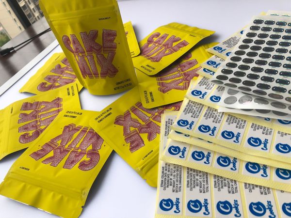 

proof smell 3.5g mix flavors yellow bags empty mylar bag cake bags local hologram and bags stickers cookies label yxlso jjxh