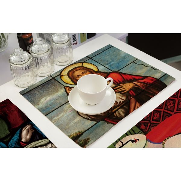 

vangogh масляные роспись напечатанные метки для столовой настольный кухонный аксессуары кубок чашки блюд бар коврик для питья какастера набо