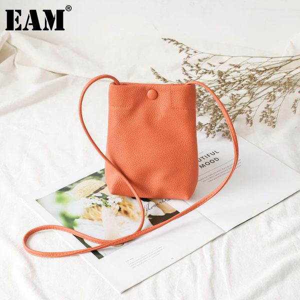 

shoulder bags [eam] women mini cute bucket phone bag pu leather personality all-match crossbody fashion tide 2021 18a1524