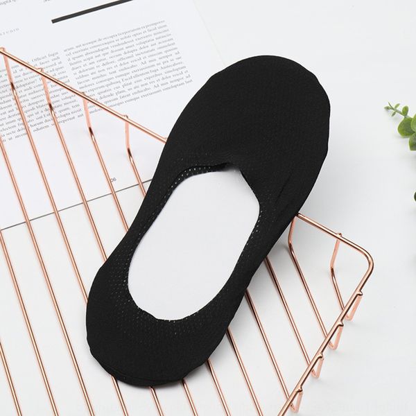 

летние мужские мелкой сетки невидимый фасоль кусок силикона socksboat носки socksof силиконовый лед сетка лодка носки мужчин hwtnd, Black