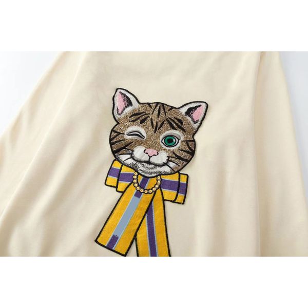 

italy mens jumpers 20fw new cats embroidery pattern sweatshirt hiphop wear girls fashion clothes haute couture aisan size