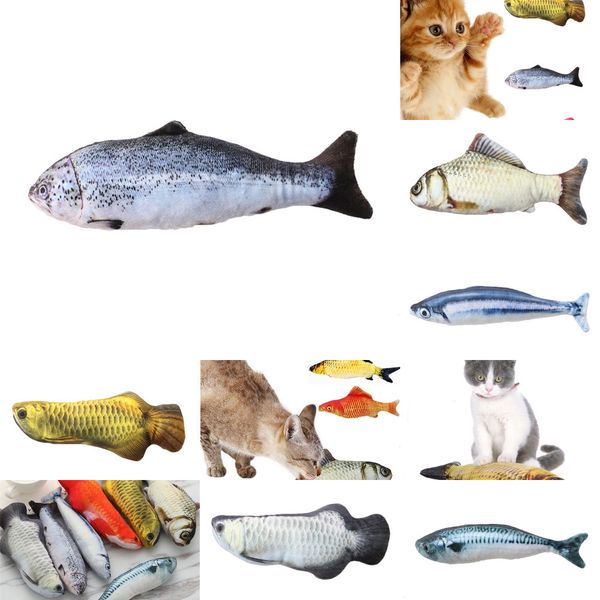

fish plush pet puppy dog artificial sleeping cushion fun toy cat mint catnip toys gadget 6 ng2qb