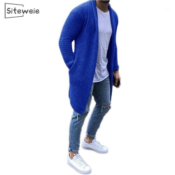 

siteweie winter men clothing long style knitted cardigan fashion casual sweater men jacket solid color sweater l5961, White;black
