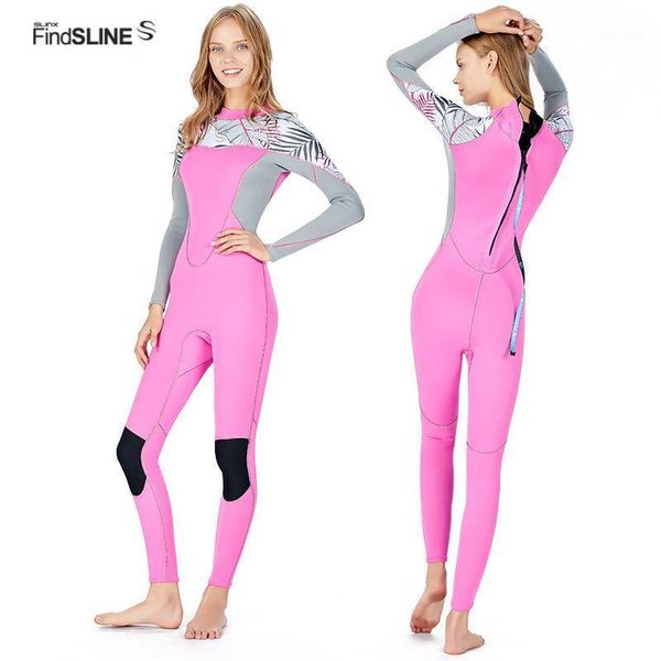 

swim wear slinx women one-piece pink wet suits 2mm neoprene push-up slimming sunscreen scuba diving suit wetsuit snorkeling swimsuit1