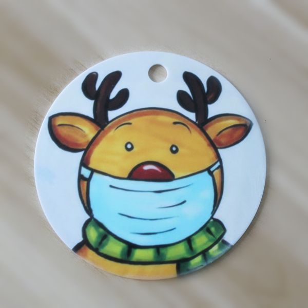 

factoryzon4gift ornaments hanging decoration new xmas santa claus deer survivor family christmas tree pendant with mask