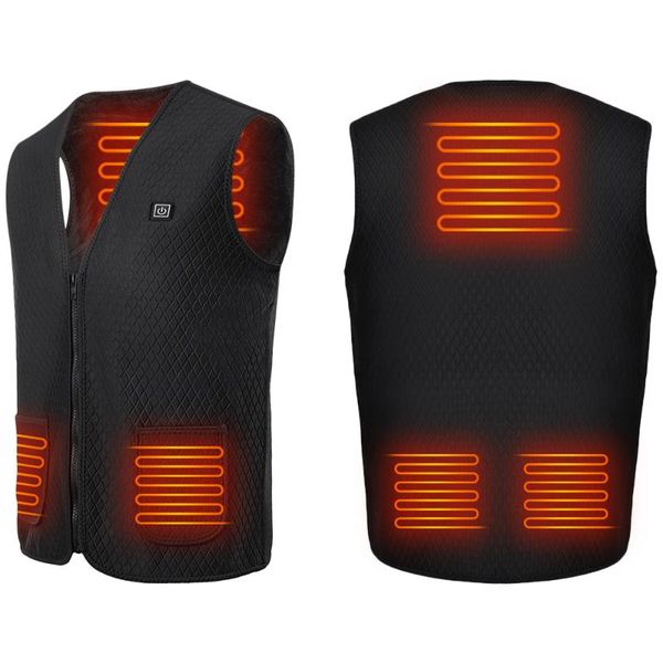 

outdoor t-shirts lixada heated vest warm electric heating waistcoat washable vests for men women elderly, Gray;blue