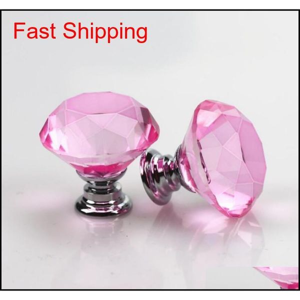 

30mm diamond crystal glass door knobs drawer cabinet furniture handle knob screw furniture a qyllfb toys2010