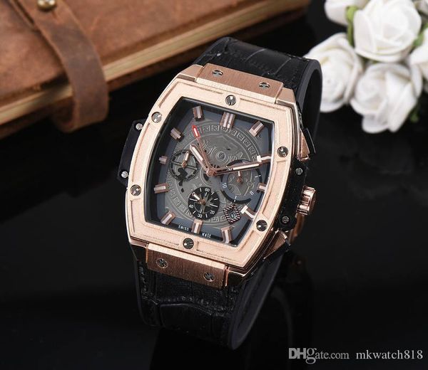 

2020 fashion womens mens tonneau dial luxury designer watches outdoor sports waterproof watch full function mens wristwatches, Slivery;brown
