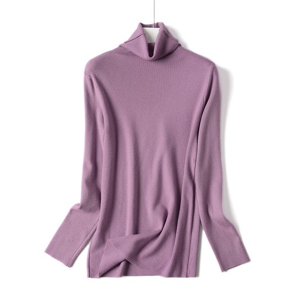 

2021 new stretch women sweaters turtleneck pullovers soft primer shirt long sleeve korean slim tight sweater autumn winter solid 2zok, White;black