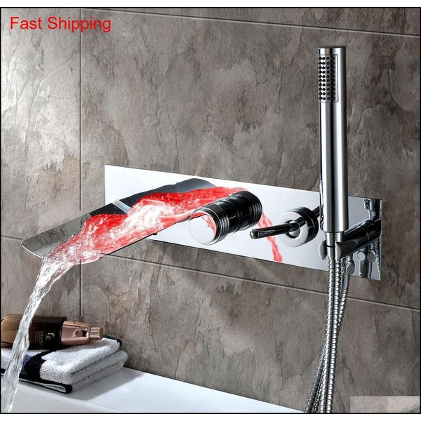 

rolya wholesale new arrival wall mounted led waterfall bathtub faucet t qylwyr homes2011