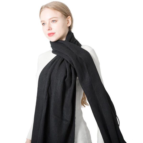

scarves autumn winter chaddar pure color scarf monochrome shawl sjaal luxury women bufanda, Blue;gray