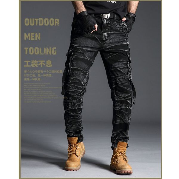 Homens Carga Calças De Trabalho Calças Marca Calças Masculinas Algodão Multi Bolso Masculino Ao Ar Livre Pant Parkour Casual Homens Estilo Calças 107 LJ201007