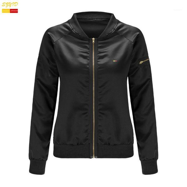 

women's jackets wholesale- szyid brand women clothing light color cotton o-neck solid for spring casual zipper embroidery coats j00011, Black;brown