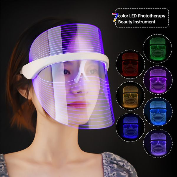 7 Farben LED Photon Laser Gesichtsmaske Hautstraffung Photonische Anti-Aging Akne Faltenentfernung Gesichtslicht Beauty SPA