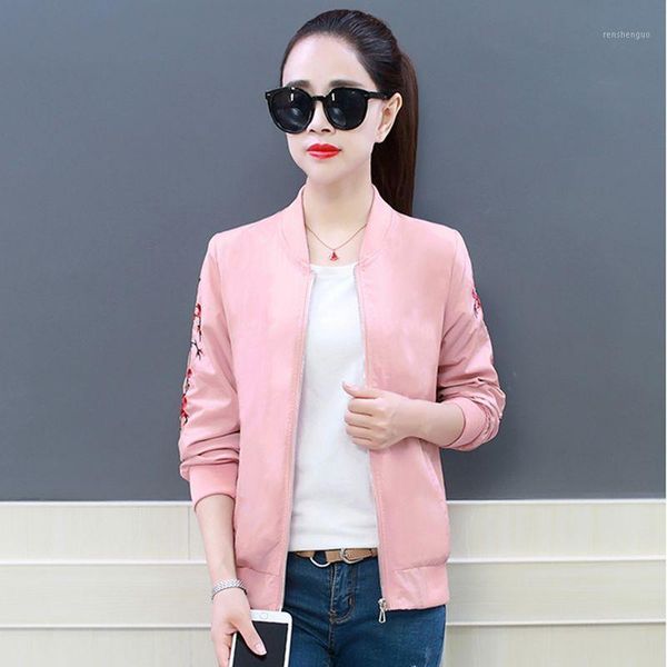 

women short jacket 2019 spring autumn new fashion printing casual thin coat casual slim large size female coat women nzyd179a1, Black;brown