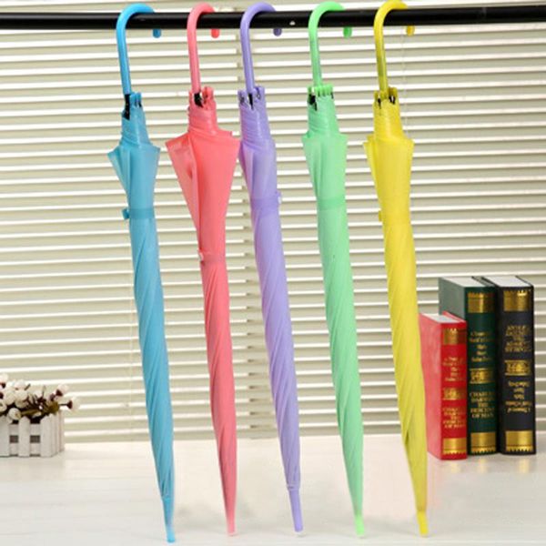 

transparent clear pvc umbrella dance performance long handle rainbow umbrellas beach wedding colorful umbrella for men women kid dbc dh0998