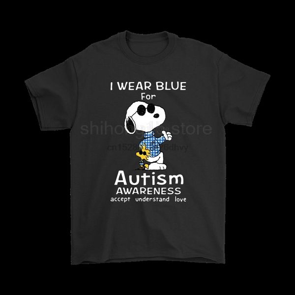 

brand i wear blue for autism awareness accept understand love peanuts t shirts summer short sleeve t shirt sport hooded sweatshirt hoodie