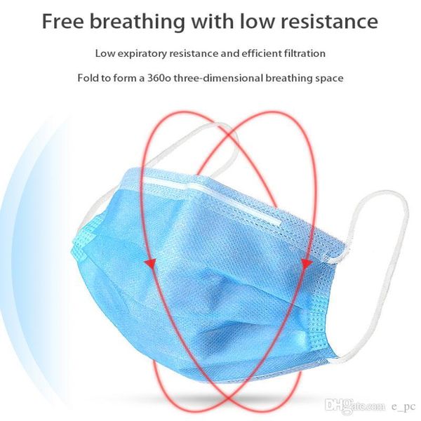 

shipping disposable 3-layer dhl protection and personal health mask with earloop mouth face sanitary masksoutlet4d36