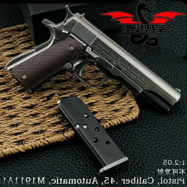 

351: 2.05 colt 1911 model metal simulation boy toy alloy gun large hand grab can not be fired