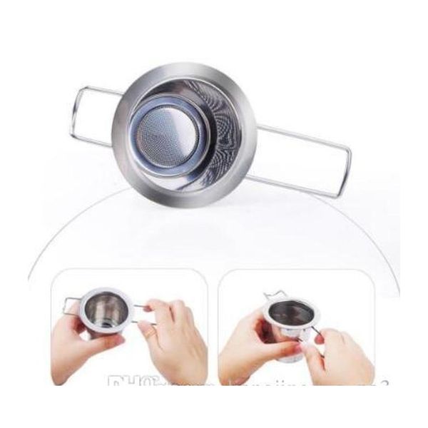 

reusable stainless steel tea strainer infuser filter basket folding tea infuser basket tea strainer for teapot cca9198 50pcs rdlee