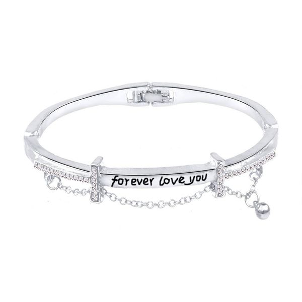 

ркрп dock love heart кристалл браслеты для женщин браслет forever love вы rhinestone бесконечность jewelry венчания невесты матери bracele w, Golden;silver
