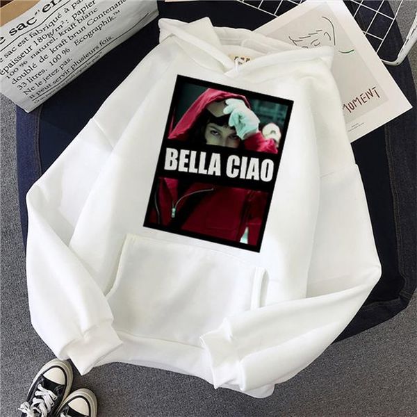 

the house of paper funny hoodies women bella ciao swearshirt women men la casa de papel long sleeve femme hooded hoodies, Black