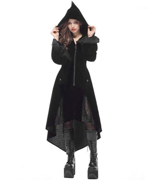 

jiezuofang black medieval dress for women punk victorian retro costume renaissance gothic jacket tuxedo halloween costumes1, Tan;black