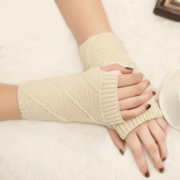 2020 mulheres elegante mão aquecedor luvas de inverno braço crochet menina tricô faux mitten mitene luva sem dedos femme