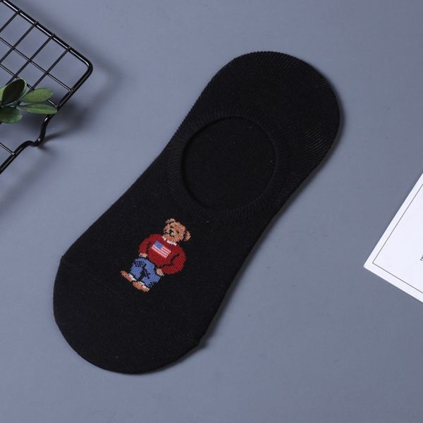 

u2dfv new silicone socksboat silicone boat bear cartoon leisure socks men's sockskorean socks in spring and summer j5fed, Black