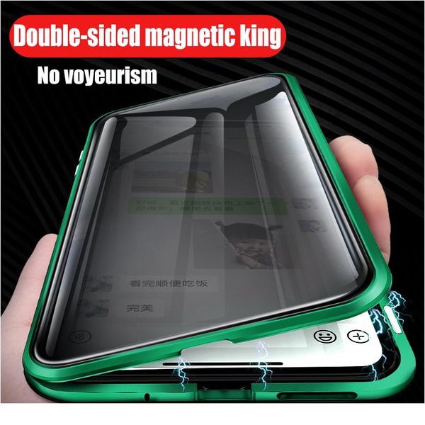 

360 privacy anti-peep magnetic case for samsung galaxy s20 ultra s10 e s9 s8 plus note 20 10 9 8 wmtmde