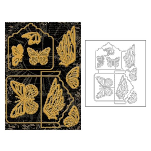 

2020 new diy animal insect butterfly relief embossing metal cutting dies for scrapbooking foil card paper making no stamps 1019