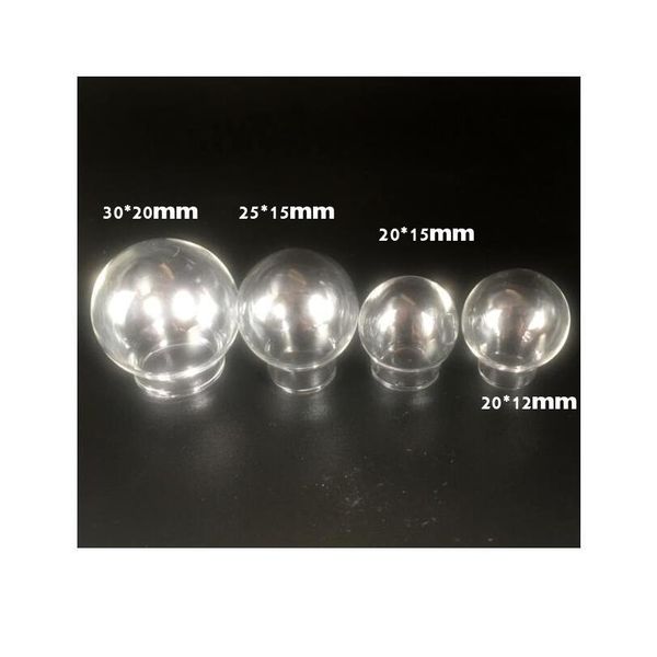 

10 pieces 30x20mm 25x15mm 20x15mm 20x12mm transparent hollow glass round ball glass globe pendant jewelry accessory sqcmys, Black