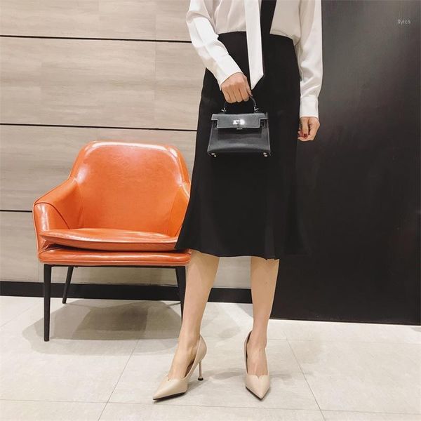 

dress shoes business work women's style pointed-toe high heel thin heeled versatile1, Black