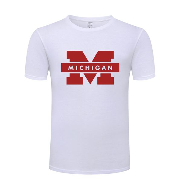 

университет мичигана m логотип mens men t shirt tshirt 2018 новый короткие рукава хлопок повседневная футболка top tee спорта с капюшоном ho