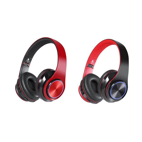 

luminous wireless bluetooth sports headset folding headset stereo running mobile phone bluetooth