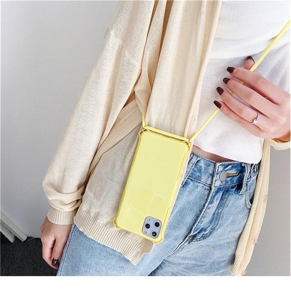 

kjoew shoulder strap phone case for iphone 11 pro max xr xs max x 7 8 6 6s plus se 2020 qyltpl