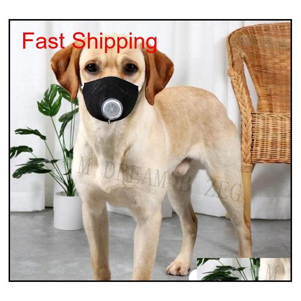 

pet dog mask soft face cotton mouth mask 3pcs pet respiratory pm2.5 breathable dog muzzle with air mesh pet pr qyldhk yh_pack